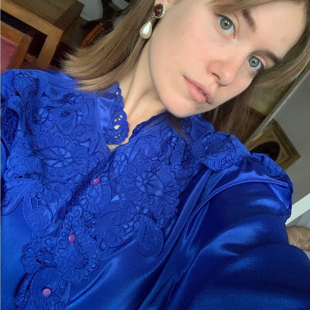 Cobalt blue blouse